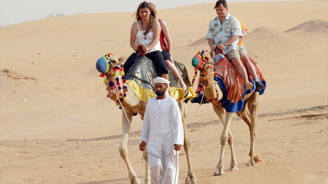 Camel ride desert